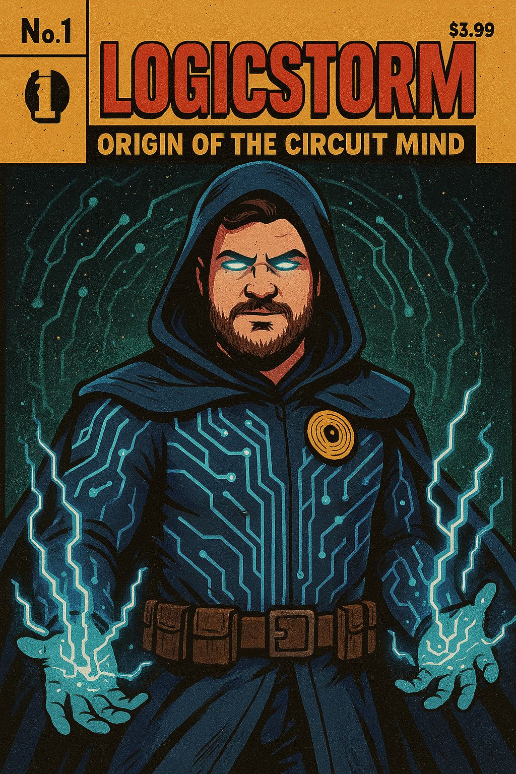 Logic Storm comic cover Origin of the Circuit Mind