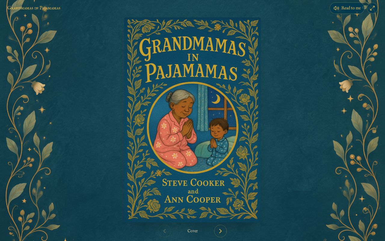 Grandmamas in Pajamamas book cover by Steve Cooker and Ann Cooper